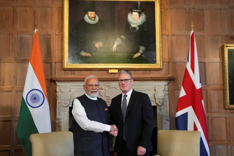 UK-India free trade agreement signing ceremony with Indian agriculture exports including basmati rice trade and spices showcased for enhanced agricultural market access
